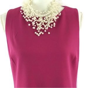 BETSEY JOHNSON SLEEVELESS FUCHSIA DRESS